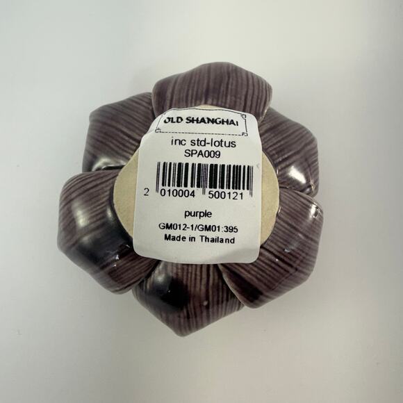 Lotus Flower Incense Holder 3" Purple Made in Thailand Meditation Buddhism Altar - Picture 4 of 4